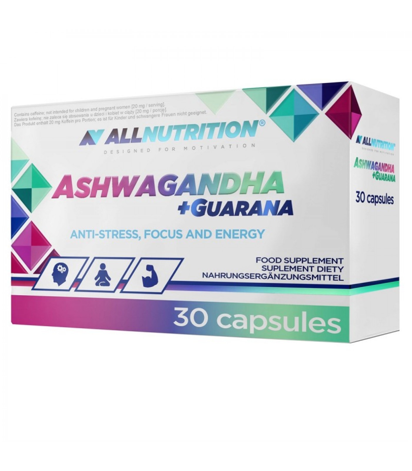 Allnutrition Ashwagandha + Guarana - Ашваганда + Гуарана / 30caps